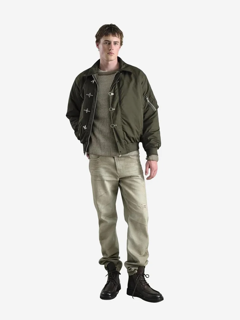 جيستو GIESTO Hook Detailed Bomber Jacket